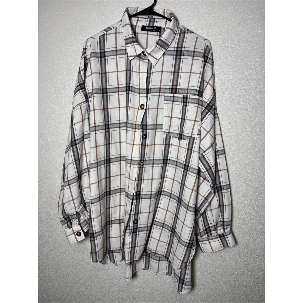 Blue B Collections Long Sleeve, Lounge, Stylish Tan, White & Brown SZ Medium